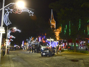 A praça transformou-se com a chegada do Natal Encantado 2014